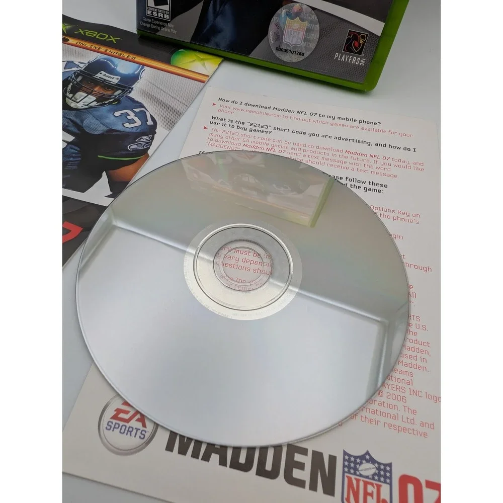 Madden NFL 07 (Microsoft Xbox, 2006) Complete W/ Insert Excellent Condition